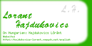 lorant hajdukovics business card
