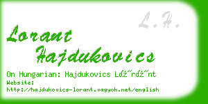 lorant hajdukovics business card